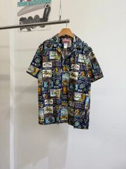 極美品✨パパス オープンカラーシャツ 半袖 リネン100％開襟 52 