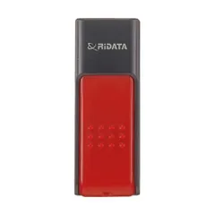 （まとめ）RiDATA ラベル付USBメモリー64GB ブラック/レッド RDA-ID50U064GBK/RD 1個〔×2セット〕