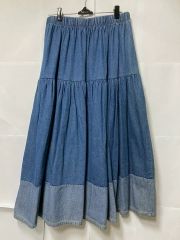 352 新品 2カラーデニム フリンジスカート - メルカリ