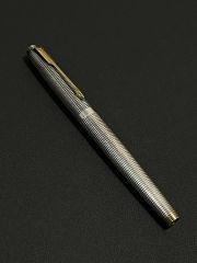 未使用】セーラー万年筆 スターリングシルバー 18K ＜4＞ 格子柄