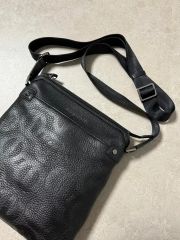 極美品 希少 MCM ロゴ金具 サコッシュ ショルダーバッグ レザー 
