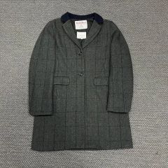 Y672*ハリスツイード☆セブンデイズサンデイ☆コート☆グレー☆L 