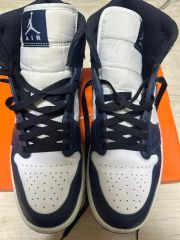 NIKE AIR JORDAN 1 MID ネイビー ホワイト 28cmオマケ付 | Mercari