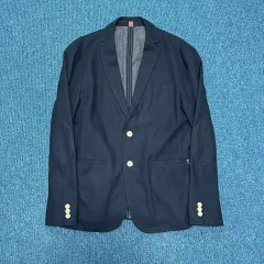 ZARA ザラ ネイビー エルボーパッチ ブレーザー ジャケット 105