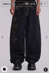 RYE CHASIN CROSS PATCH ART BAGGY DENIM - メルカリ