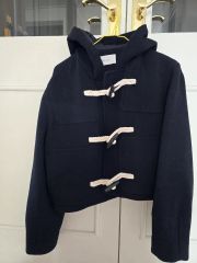 14AW コムデギャルソン 総レース キュプラ切替 ロングコート ブラック