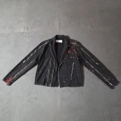 シヴァーライズ 黒×白グラデーション 顔料ペイント ライダース