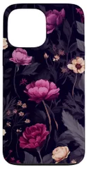 かわいいピンクと白の花柄 スマホケース iPhone 13 Pro Max 用