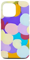 北欧デザイン 抽象アート 個性的レトロカラフル 水玉 かわいい スマホケース iPhone 13 Pro Max 用