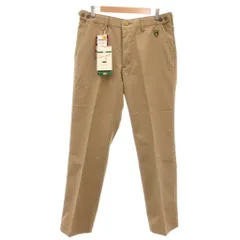 エドウィンゴルフ EDWIN GOLF タグ付き テーパードパンツ チノパン L ベージュ ウエストタブ ロゴワッペン /MU ■ECF004