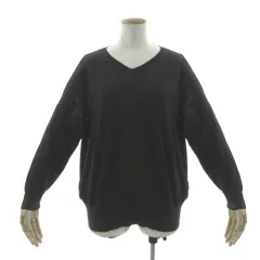 フォードミルズ FORDMILLS シルクブレンドVネックニット 597-163509 セーター 長袖 薄手 シルク55％ ネイビー 紺 Mのサムネイル