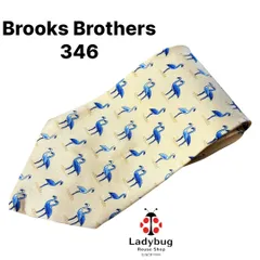 美品 Brooks Brothers（ブルックスブラザーズ） シルク100％ ネクタイ / オレンジ / フラミンゴ・鶴モチーフ /  値下げ不可のサムネイル