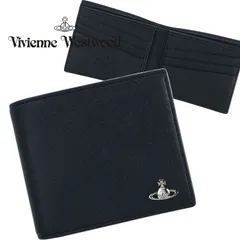 ヴィヴィアンウエストウッド Vivienne Westwood 二つ折り財布 メンズ サフィアーノ コンパクト ビルフォールド ウォレット ミニ財布 ブラック 5115003MM