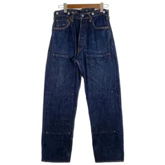 EVISU エヴィス No.2 ダブルニー デニムパンツ シンチバック カモメペイント インディゴ Lot.2013 Size 32×35のサムネイル
