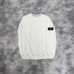 STONE ISLAND 18aw 刺繍ロゴスウェット ホワイト M - メルカリ