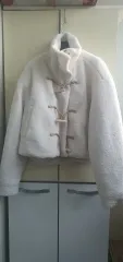 フリース トグルボタン コート アイボリー