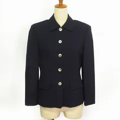 スキャパ SCAPA ジャケット ニット 背抜き シェルボタン ウール 38 紺 ネイビーのサムネイル