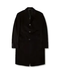 CORNELIANI コルネリアーニ ブラック バージンウール カシミア チェスターフィールド コートのサムネイル