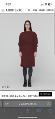 AMOMENTO MIX BOUCLE CROP KNIT - REDのサムネイル