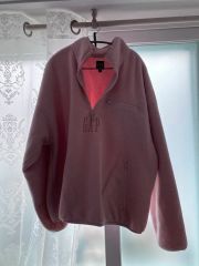美品 GAP ピンク オーバーサイズ ハーフジップアップ ボアフリース 