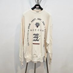 LOOPWHEELER スウェット ホワイト 日本製 メッセージ レコード - メルカリ