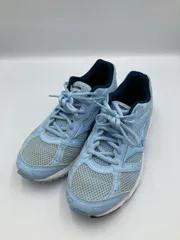 MIZUNO ミズノ スニーカー 24.5 スカイブルー 合成皮革/人工皮革 ナイロン ブランドロゴ 紐 ローカット