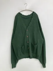 カーディガン/ボレロ F グリーン ニット 無地 ミドル丈 長袖