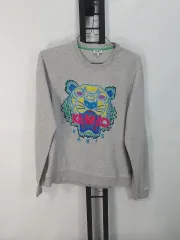 KENZO ケンゾー タイガー刺繍 スウェットシャツ グレー L