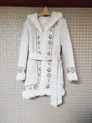 リズリサ 耳 白スウェード シープスキン 刺繍 コート ボヘミアン 森ガール 달천깔히메라テ갸루のサムネイル