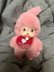 モンチッチ マカロンキーチェーン キーホルダー ぬいぐるみピンク