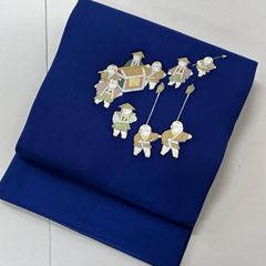 雅星本店オリジナル 半幅帯 唐獅子、牡丹 ホワイト - メルカリ
