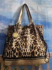 MaxMara ハンドバッグ レオパード柄 ハラコ ハンドバッグ - メルカリ