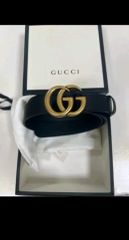 未使用に近い GUCCI デニム セーラー GGマーモント ベルト ドレス 40 