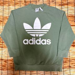 ☆アディダスadidasグリーン緑ダメージ加工ボロスウェット常田大希 