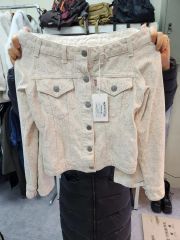 GANNI ラッフルカラー ブリーチ加工 デニムジャケット - メルカリ