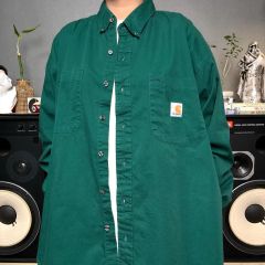 超希少 90s カーハート carhartt プルオーバーシャツ ヒッコリー美品