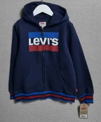 キッズ) 新品 6-7Y) LEVI'S リーバイス ネイビー 起毛 フードジップアップのサムネイル