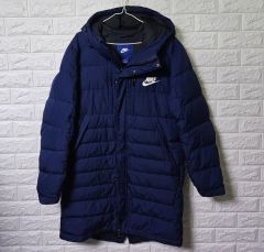 NIKE ナイキ 2way ベンチコート ダウンコート ネイビー ロゴ - メルカリ