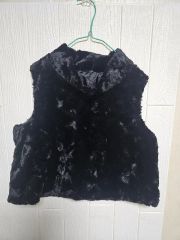 00s COACO fur vest ファーベスト 黒 ブラック y2k - メルカリ