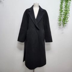 現行タグ☆ポールスミス ロングコート ノーカラー 裏地紫 黒 サイズ40