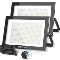 MEIKEE【200W 超曝光 2個セット】led 投光器 作業灯 看板灯 夜間工事 昼光色 駐車場灯 省エネ 豪雨対応 工場 IP66防水 体育館用 倉庫照明 防犯灯 屋外作業 屋内屋外 設置可能 BBQ用 6500K 20000LM 20 31a5eda9