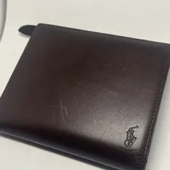 【Polo by Ralph Lauren】ポロバイラルフローレン レザー 二つ折り財布 ブラウン メンズ