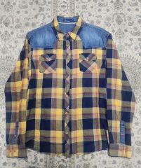 GAUDI JEANS チェック柄デニムシャツ - メルカリ