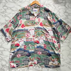 綱島理友 メンズM アロハシャツ 半袖シャツ 中日ドラゴンズ 総柄 