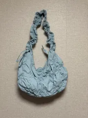 NYUNYU キルティング クラウドバッグ 2way ショルダーバッグ スカイブルー
