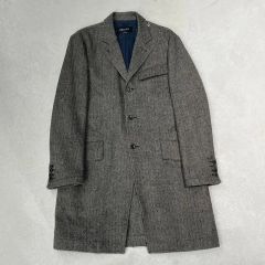 J*1様 ジュンヤワタナベマン　縮絨チェスターコート ジュンヤワタナベマン 縮絨パッチワークチェスターコート S