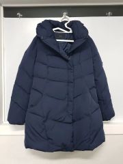 美品 ノーブル エステルタフタノンステッチ ロング ダウンコート 