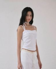 draw drawers 2way tops white キャミソール - メルカリ
