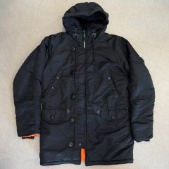 ALPHA INDUSTRIES MIL-J-37187 ブラック/オレンジ L - メルカリ