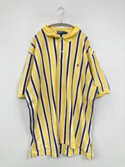 Polo by Ralph Lauren ポロバイラルフローレン ポロシャツ 2XLT イエロー ボーダー柄 ワンポイント ブランドロゴ 半袖
